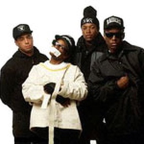 Portrait or other artwork representing [{35159f2d-0107-4821-a87f-429925dbcd2c Artist nwa-2.jpeg} {35159f2d-0107-4821-a87f-429925dbcd2c Artist nwa.gif} {8498ca71-5b8a-4cfa-b7b8-e9239c95a5d3 Release straight-outta-compton.jpeg} {fe66a2d7-ee42-4662-9c79-0b7c67b31188 Release boom.jpeg}]